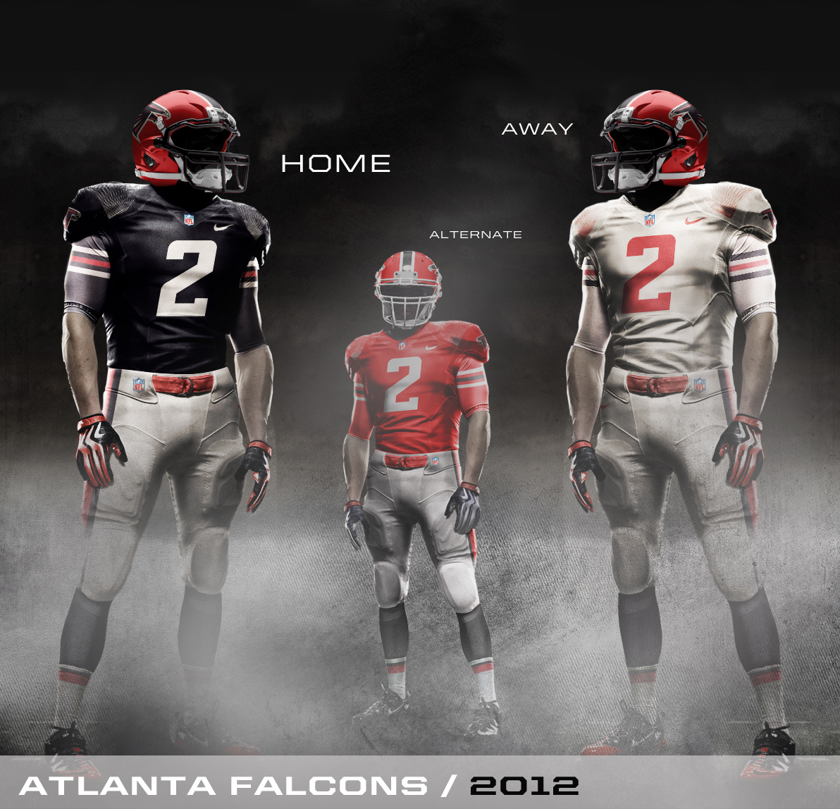 NFLIdeas on X: A current #Falcons uniform with red helmets, black